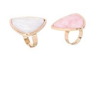 TOPPERFUN Palettes De Couleurs Pour Nail Art 2 Pièces Format Triangle Blanc Et Rose Motifs Marbre Palette Pour Bagues Nail Art Artistique Manucure Créative