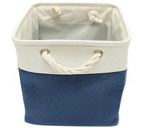 TOPPERFUN Panier De Rangement Cube Lin Pour Vêtements Grand Bac Carré à Poser Organisateur Portable Avec Poignées Et Résistant Pour Maison Et Jouets