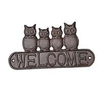 TOPPERFUN Panneau De Bienvenue Pour Porte Entrée Fonte Décoration Extérieure à Suspendre Accueil Invités