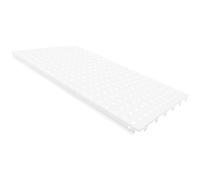TOPPERFUN Panneau Perforé Métallique Mural Blanc, Panneau Pegboard en Fer, Rangement pour Outils et Pièces, Installation Facile, pour Établi, Atelier et Stockage D’outils de Garage