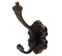 TOPPERFUN Patère Murale Vintage à Crochet Unique en Alliage de Zinc Noir Ancien, Patère Décorative Ronde pour Serviettes, Manteaux et Chapeaux, pour Salle de Bain, Entrée et Petits Espaces,