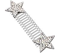 TOPPERFUN Peigne à Cheveux Étoile Blanc Pince Invisible pour Finition de Coiffure Mini Peigne à Frange Léger Accessoire Cheveux Femmes et Filles Support pour Chignon et Coiffage