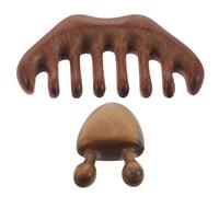 TOPPERFUN Peigne Bois Gua Sha Large Dents Pour Massage Visage Et Chevelu Outil Sculptant Naturel Pour Relaxation Du Cou Et Du Visage Bois