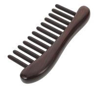 TOPPERFUN Peigne de Massage Chevelu Bois de Santal Large Dents Antistatique Peigne Démêloir Naturel pour Cheveux Bouclés et Soins Du Chevelu Accessoire de Coiffure Relaxant Homme Femme