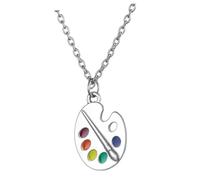 TOPPERFUN Pendentif Bijou Délicat en Alliage Palette de Peinture Collier Créatif Finition Fine et Résistante pour Sorties et Événements