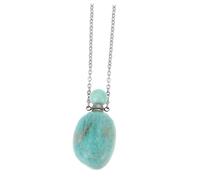 TOPPERFUN Pendentif Diffuseur Huile Essentielle Cristal Naturel Collier Aromathérapie Parfum être Accessoire Créatif pour Femmes et Méditation