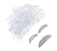 TOPPERFUN Perruque Courte Blanche Pour Scientifique Avec Moustache Et Sourcils Accessoires De Cosplay