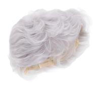 TOPPERFUN Perruque Courte Grise pour Femmes Âgées Cheveux Synthétiques Ondulés Naturels Style Élégant et Volumineux pour Usage Quotidien Événements Sociaux et Voyages