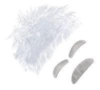 TOPPERFUN Perruque Déguisement de Scientifique Moustache et Sourcils Faux Kit Cosplay pour Halloween Soirée Masquée et Fête