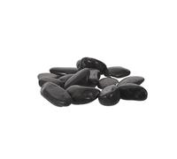 TOPPERFUN Pierres Réutilisables et Naturelles en Cuisson les Noirs de Résistants Galets à Haute Température Garder Chauds pour Plats Steaks en Intérieur