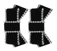 TOPPERFUN Pinces à Chaussures à Nœud en Velours Noir avec Cristaux Étincelants Clips Détachables pour Talons Hauts et Chaussures Plates Accessoires Décoratifs pour Mariage et Soirée - Lot