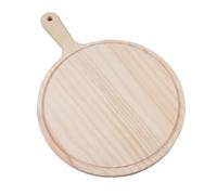 TOPPERFUN Plateau à Pizza en Bois Naturel 23 CM Plateau de Service Multifonction, Steak et Sushi Vaisselle Solide Cuisine Occidentale et Conservation des Aliments
