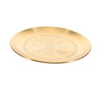 TOPPERFUN Plateau Rond Acier pour Bougies Plateau Décoratif pour Et Rituels Support Élégant pour Stockage De Bougies Et Accessoires Spirituels