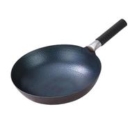 TOPPERFUN Poêle Wok en Fonte Forgée à la Main 30 CM sans Revêtement Antiadhésif pour Plaque Induction Gaz Électrique Poêle Chinoise Traditionnelle Cuisine Maison Accessoire de Cuisson
