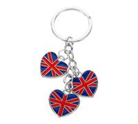 TOPPERFUN Porte-Clés Drapeau Anglais Lot de 2 en Métal, Pendentifs Brillants pour Décoration de Fête et Souvenirs Culturels Britanniques