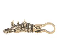 TOPPERFUN Porte-clés en Laiton Orné D'un Pendentif Rhinocéros Animal Léger et Créatif, Accessoire Pratique pour Porte-clés et Fête Nouvel An