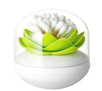TOPPERFUN Porte-coton-tige organisateurs balle écouvillons porte cure-dents porte-écouvillon lotus support pour salle de bain Vert