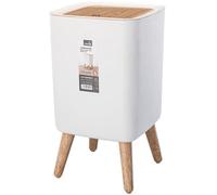 TOPPERFUN Poubelle la Cuisine Plastique 4.33 Gal Carrée Couvercle Anti-Odeurs à Pression pour Usage Intérieur Chambre et Salle de Bain 13.07X8.38X8.38 Pouces