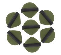 TOPPERFUN Poudre Éponge Double Face 7 Pièces Taille Moyenne Fonction Sèche Et Humide Pour Application Cosmétique Visage Délicat Et Compact Usage Quotidien Coloris Vert Matcha