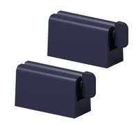 TOPPERFUN Presse-tube de Dentifrice Mural sans Perçage, Lot de 2 en Plastique Solide, Couleur Pierre Bleue, Distributeur à Pression Pratique pour Salle de Bain, Support Porte-dentifrice