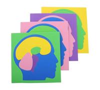 TOPPERFUN Puzzle Montessori de 4 Pièces en Plastique Multicolore Représentant Le Modèle Anatomique du Cerveau Humain Éducatif Stem pour Garçon et Filles d'Âge Préscolaire Développement