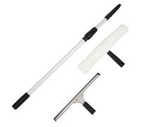 TOPPERFUN Raclette à Vitre Télescopique 3 Pièces 1,2 M Kit de Raclette pour Lave-vitres Perche Extensible Outil de Nettoyage de Vitres Long pour Fenêtres Maison et Pare-Brise Voiture