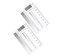 TOPPERFUN Règle de Mesure Transparente 2 Pièces - Jauge de Largeur et Détection de Points - Outil de Précision pour Fissures Défauts de Surface et Contrôle Industriel