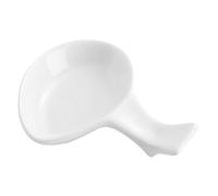 TOPPERFUN Repose-cuillère Céramique Multifonction Support Sauce et Porte-baguettes Petit Plat pour Cuisine et Restaurants Design Simple et Résistant