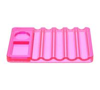 TOPPERFUN Repose-stylo Nail Art Compartiments avec Palette de Mélange Organisateur Élégant pour Pinceaux et Pinceaux de Nail Art Rangement Pratique pour Salon de Manucure Rose