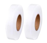 TOPPERFUN Ruban Adhésif Double Face Thermocollant 2,5 Cm Pour Couture Tissu Non Tissé, 2 Rouleaux Blancs, Accessoires Vestimentaires Pour Couture Maison, Repassage Rapide, Usage Textile