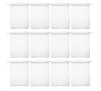 TOPPERFUN Sachets en Organza Blanc 13X18 CM Cordon de Serrage 100 Pièces Pochettes pour Bijoux et Bonbons Paquet à Cordon pour Mariage Fête et Rangement Petit Présent