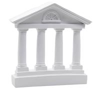 TOPPERFUN Sculpture de Temple Grec en Résine Blanche, Maquette Architecturale Ancienne pour Décoration de Bureau, Modèle Artisanal Vintage Élégant et Chic