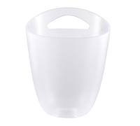 TOPPERFUN Seau à Glaçons Transparent 3 l en Plastique Épais Poignée Stable, Cuve De Refroidissement Étanche pour Bar, Vin Et Boissons, Usage Intérieur Et Extérieur