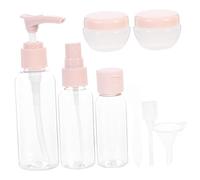 TOPPERFUN Set de Flacons de Voyage Transparents Plastique Bouteilles Cosmétiques Rechargeables Étanches Conteneurs Légers pour Lotion Shampooing Soins Peau Adaptés Aux Déplacements