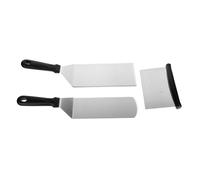TOPPERFUN Spatule de Cuisine Multifonction Acier Inoxydable et Plastique Manche Résistant Ustensiles pour Grillades et Barbecue Poêle et Steak Kit Complet pour Cuisine Maison et