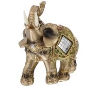 TOPPERFUN Statuette D'éléphant en Résine Verte Style Rétro pour Chambre | Décor Charmant, Dessous Antidérapant, pour Rebord de Fenêtre, Symbole de Chance en Chine