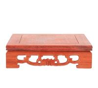 TOPPERFUN Support Bois pour Vase et Théière Socle Carré Rétro pour Décoration Maison et Bureau Base Artisanale Stable pour Plantes Statues et Objets Décoratifs