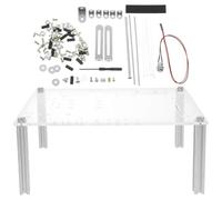 TOPPERFUN Support de Châssis PC Ouvert en Alliage D'aluminium et Acrylique, Haute Résistance, Facile à Monter, pour Tests de Composants et Boîtier de Carte Mère Matx