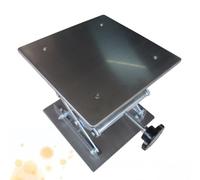 TOPPERFUN Support de Levage en Acier Inoxydable 100X100 MM, Table Élévatrice Manuelle Mini Cric à Vis Réglable, Plateforme Stable pour Atelier, Garage et Réparation de Précision