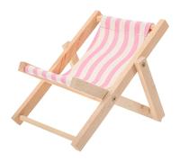 TOPPERFUN Support pour Téléphone Portable Forme Chaise de Plage en Bois et Toile, Structure Solide et Décoration Adorable pour Bureau ou Regarder des Films Style Aléatoire