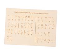 TOPPERFUN Tableau Braille Éducatif pour Aveugles Outil Apprentissage pour Lettres et Chiffres Support Compact et Pratique pour Enseigner Braille et Aider Malvoyants