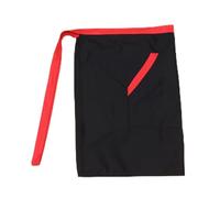TOPPERFUN Tablier de Serveur et Facile à Nettoyer avec Compartiments Court Noir en Polyester Coton Protection des Vêtements Unisexe Cuisine et Café
