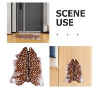 TOPPERFUN Tapis Antidérapant Peluche Épaisse Motif Cerf Sika pour Chambre et Salon Tapis de Sol Décoratif Absorbant et Doux Protection Confortable Plancher