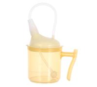 TOPPERFUN Tasse à Bec Anti-déversement pour Adultes avec Paille Souple Poignée Ergonomique Graduations Précises Légère et Adaptée Aux Personnes Âgées Alitées et Situation de Handicap