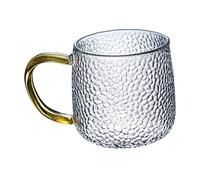 TOPPERFUN Tasse Verre Résistante Chaleur avec Anse Mug Verre Créatif pour Lait et Jus Capacité pour Infusions et Boissons Chaudes
