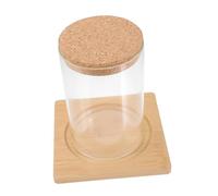 TOPPERFUN Terrarium Verre Transparent avec Bouchon Liège pour Plantes Hydroponiques Décoration De Bureau Et Maison Et Élégant Pot De Culture pour Jardins Et Éléments Décoratifs