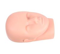 TOPPERFUN Tête de Mannequin d’Entraînement pour Extensions de Sourcils en Silicone Souple Kit 2 Pièces Modèle Visage Réaliste pour Maquillage et Formation Esthétique Réutilisable et