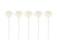 TOPPERFUN Tiges Chrysanthemum Pièces Diffuseur en D'arômes Blanc, 5 de Rotin Remplacement Léger pour ou D'huile Chambre ou Salle de Bain