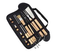 TOPPERFUN Ustensiles pour Barbecue avec Housse de Transport pour Camping et Pique-