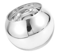 TOPPERFUN Vase en Verre Doré Moderne pour Décoration Intérieure Vase Soliflore Design Rond pour Fleurs Fraîches Et Aménagement Floral À La Maison